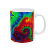 Orange Bear Rainbow Spirals Tie-Dye Ceramic Mug | JamminOn
