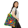 Om Symbol Rainbow Tie-Dye Tote Bag | JamminOn