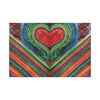 Chevron Rainbow Heart Tie-Dye Wall Art Canvas Print | JamminOn