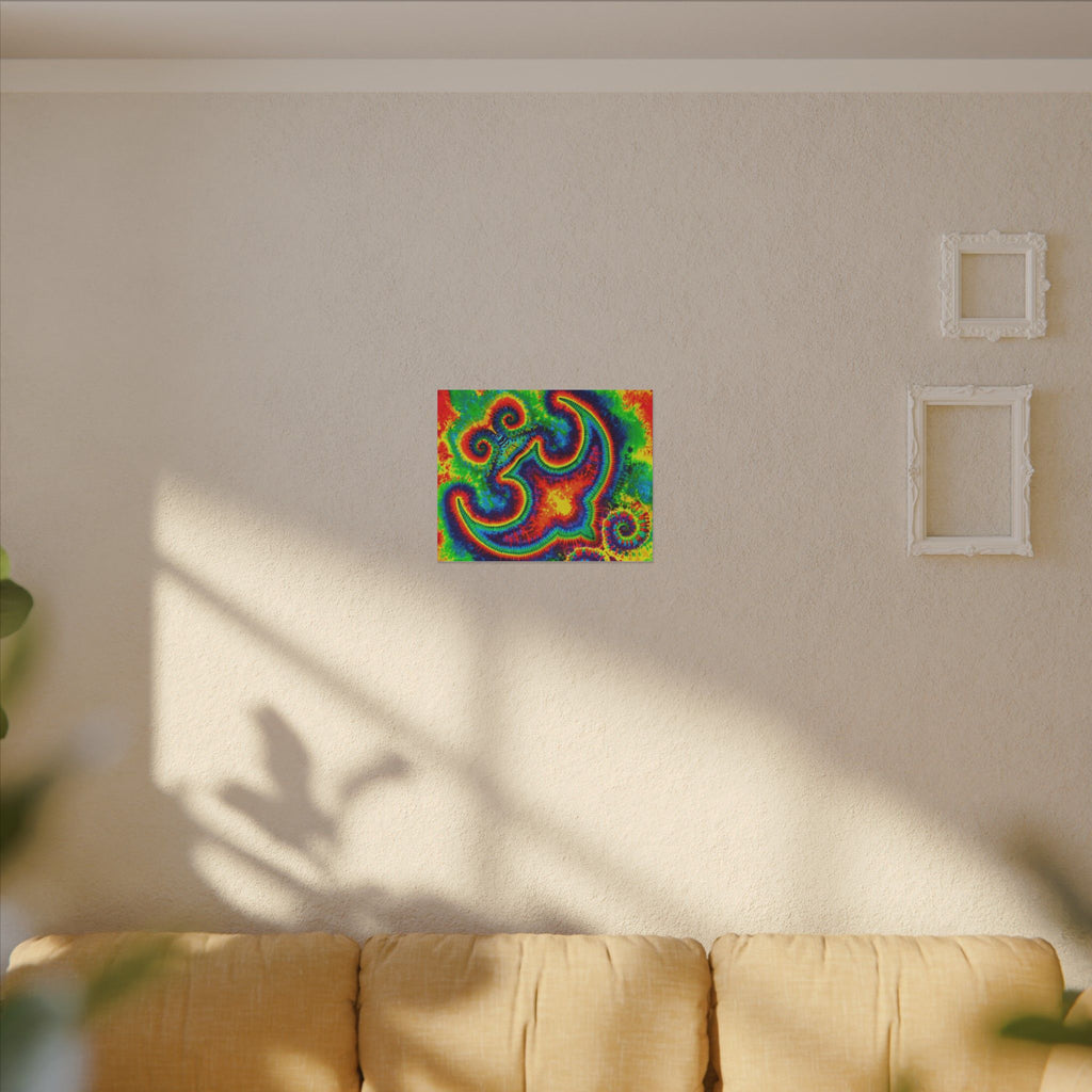 Om Symbol Rainbow Tie-Dye Canvas Print | JamminOn