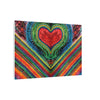 Chevron Rainbow Heart Tie-Dye Wall Art Canvas Print | JamminOn