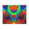 Orange Bear Rainbow Spirals Tie-Dye Canvas Print | JamminOn