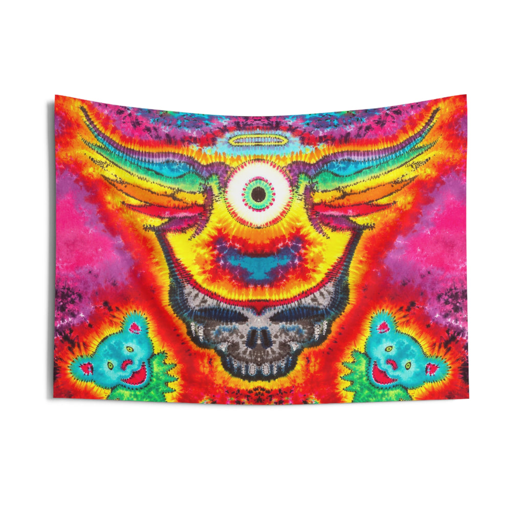 Cosmic Third Eye Stealie Tie-Dye Tapestry | JamminOn