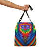 Purple Bear Chevron Tie-Dye Tote Bag | JamminOn