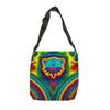 Teal Bear Rainbow Fans Tie-Dye Tote Bag | JamminOn