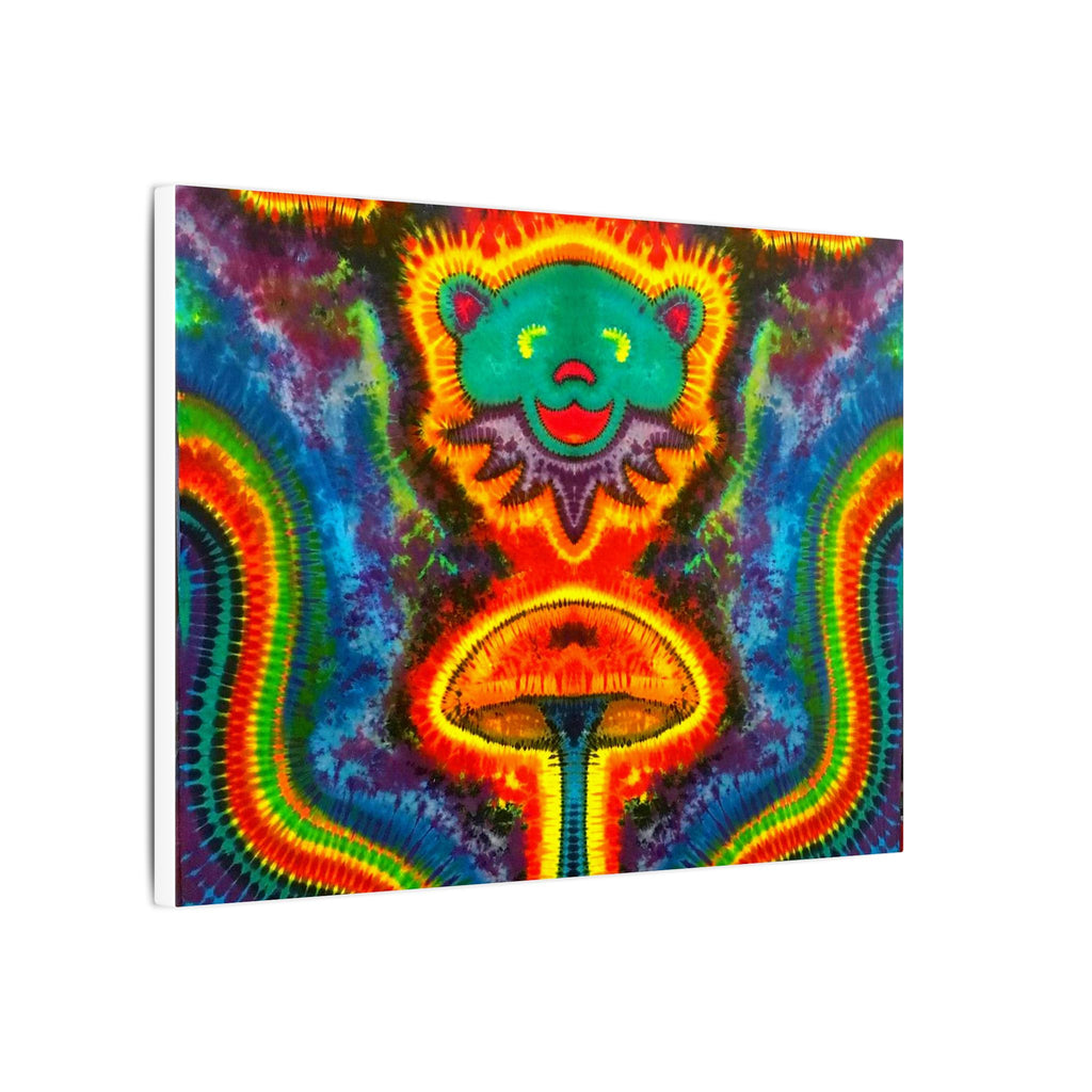 Bear and Mushroom Tie-Dye Canvas Print | JamminOn