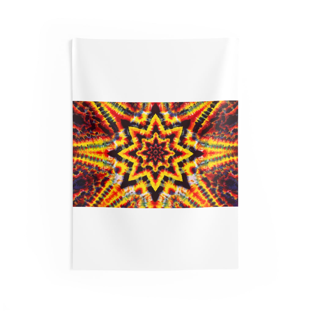 Solar Flare Star Mandala Tie-Dye Tapestry | JamminOn