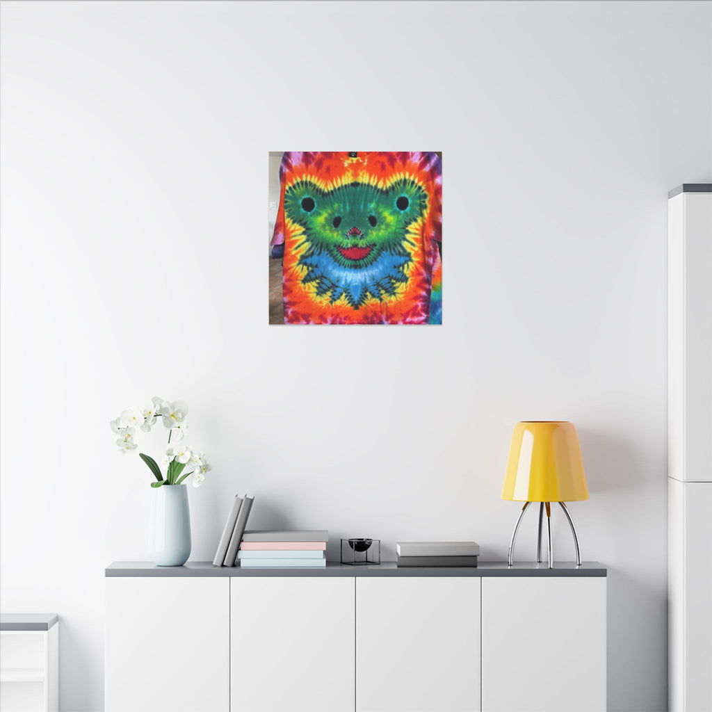 Rainbow Bear Full Spectrum Tie-Dye Wall Art Canvas Print | JamminOn