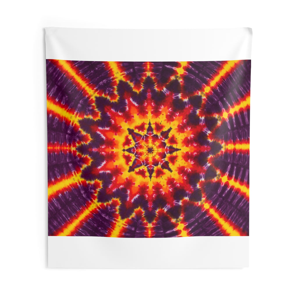 Purple Gold Starburst Tie-Dye Wall Tapestry | JamminOn