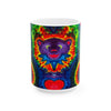 Purple Dancing Bear Hearts Tie-Dye Ceramic Mug | JamminOn