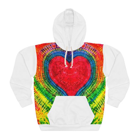 Rainbow Heart Tie-Dye AOP Hoodie | JamminOn