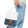 Cosmic Bear Hearts Psychedelic Tie-Dye Tote Bag | JamminOn