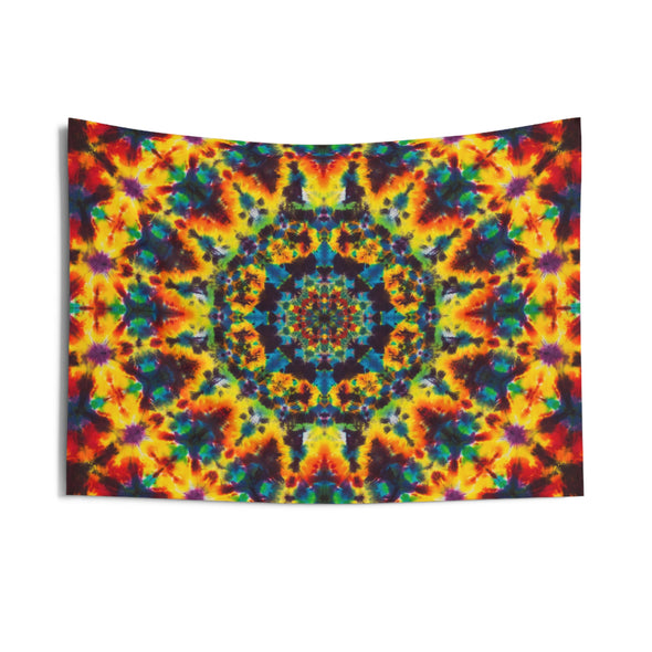 Lions Mane Fire Mandala Tie-Dye Tapestry | JamminOn