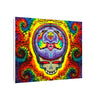 Stealie Skull Bear Heart Tie-Dye Canvas Print | JamminOn