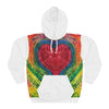 Rainbow Heart Mandala Tie-Dye AOP Hoodie | JamminOn