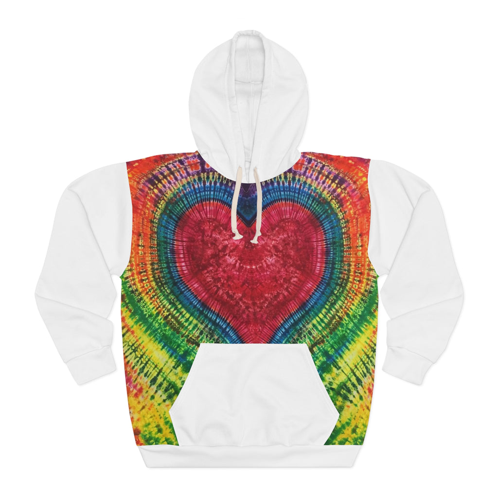 Rainbow Heart Mandala Tie-Dye AOP Hoodie | JamminOn