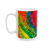 Rainbow Heart Tie-Dye Ceramic Mug | JamminOn