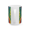 Dancing Bear Rainbow Hearts Psychedelic Tie-Dye Coffee Mug | JamminOn