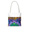 Orange Bear Radial Psychedelic Tie-Dye Tote Bag | JamminOn