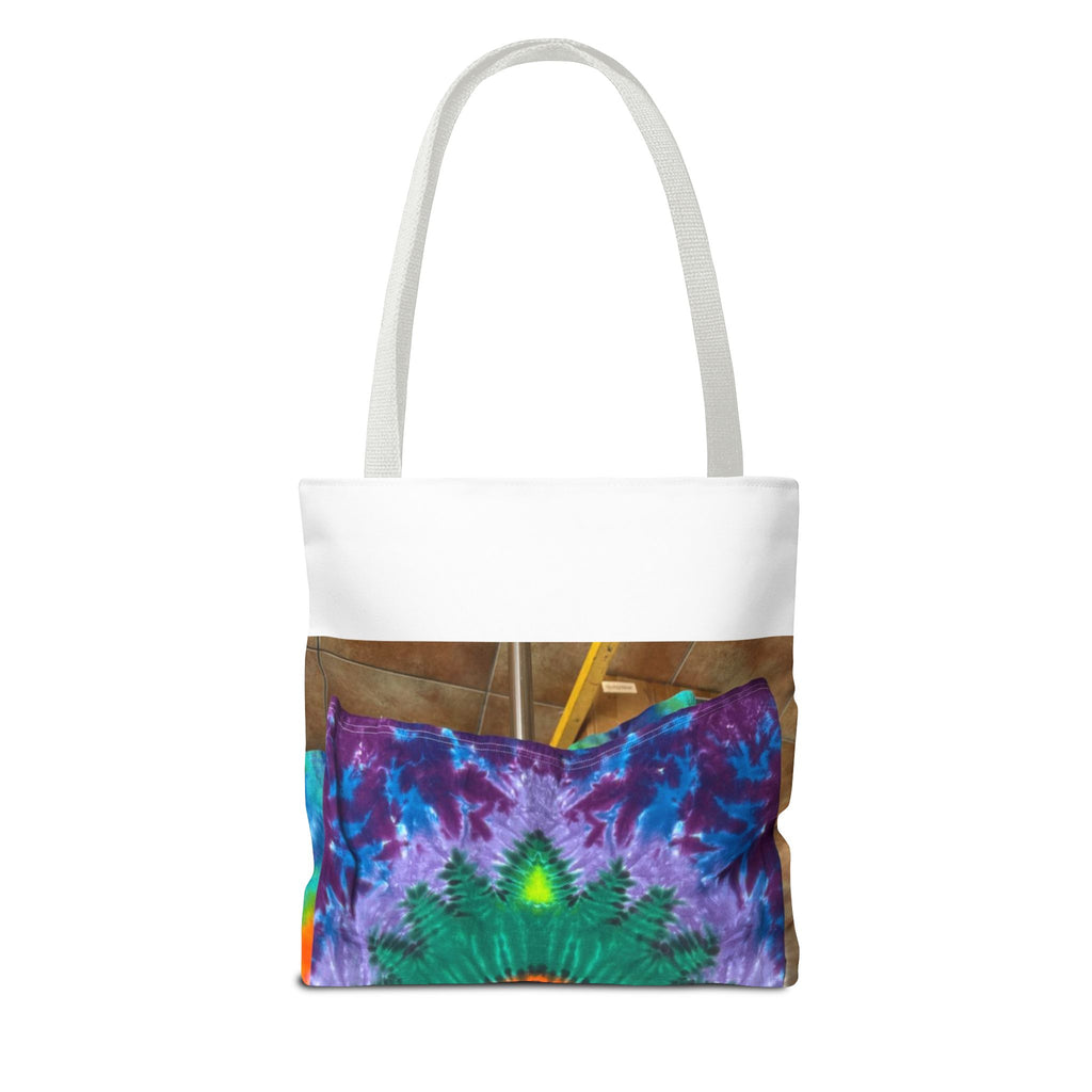 Orange Bear Radial Psychedelic Tie-Dye Tote Bag | JamminOn