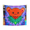 Orange Bear Radial Tie-Dye Wall Tapestry | JamminOn