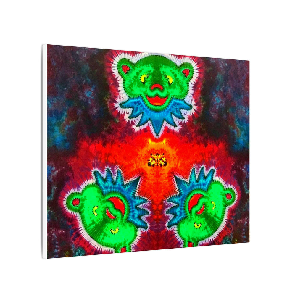 Triple Dancing Bears Tie-Dye Canvas Print | JamminOn