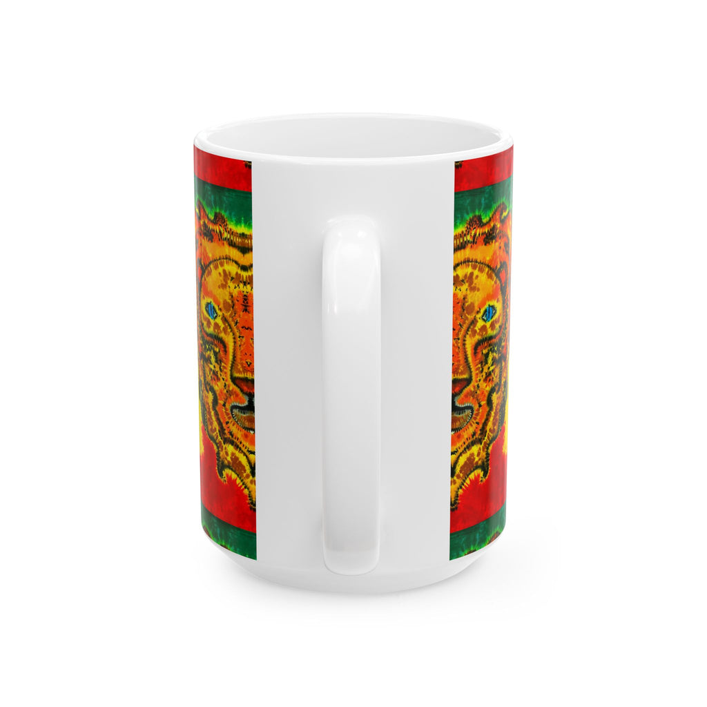 Rasta Lion Tie-Dye Ceramic Mug | JamminOn