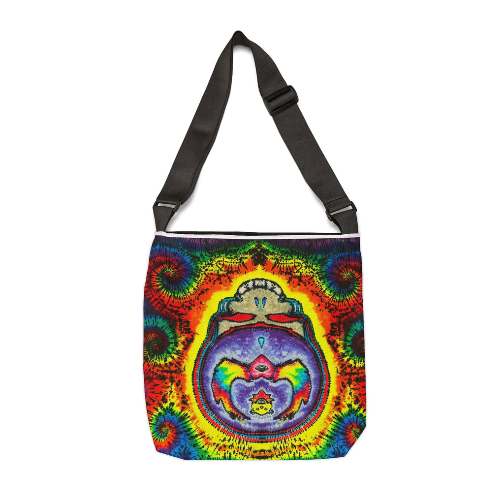 Stealie Skull Bear Heart Tie-Dye Tote Bag | JamminOn