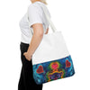 Cosmic Bear Hearts Psychedelic Tie-Dye Tote Bag | JamminOn