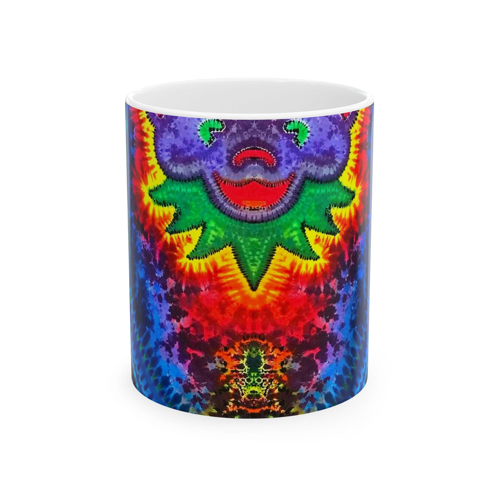 Purple Bear Chevron Tie-Dye Ceramic Mug | JamminOn