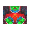 Triple Dancing Bears Tie-Dye Canvas Print | JamminOn