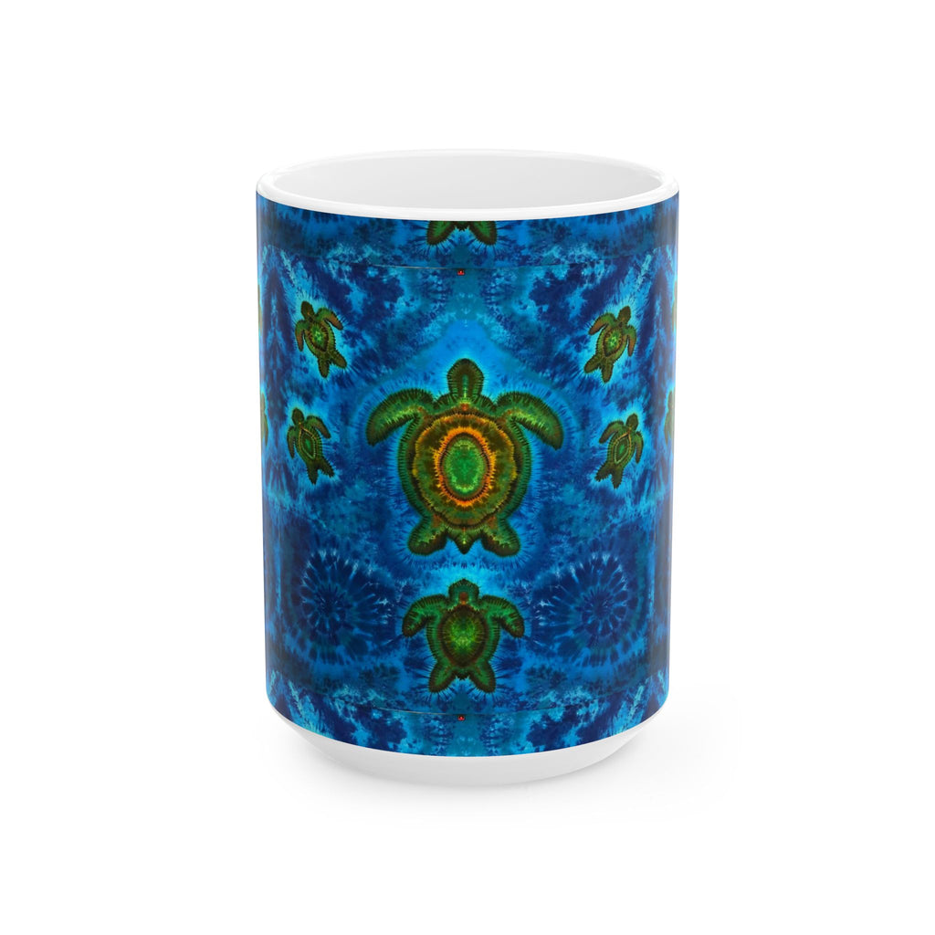 Sea Turtle Family Tie-Dye Ceramic Mug | JamminOn