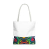 Dancing Bear Rainbow Hearts Psychedelic Tie-Dye Tote Bag | JamminOn