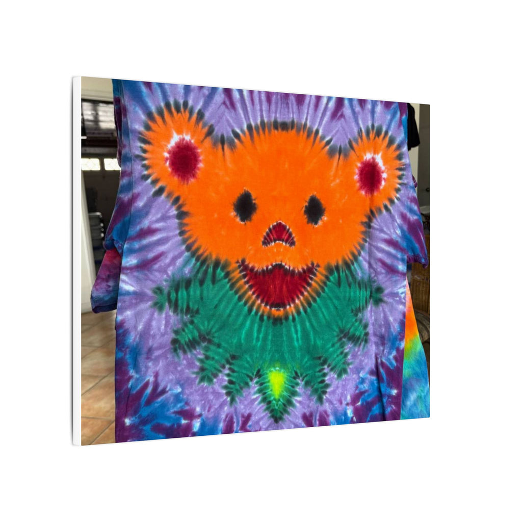 Orange Bear Radial Tie-Dye Wall Art Canvas Print | JamminOn