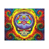 Stealie Skull Bear Heart Tie-Dye Canvas Print | JamminOn