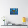 Sea Turtle Family Tie-Dye Canvas Print | JamminOn