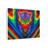 Purple Jerry Bear Chevron Tie-Dye Canvas Print | JamminOn