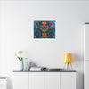 Cosmic Bear Hearts Tie-Dye Wall Art Canvas Print | JamminOn