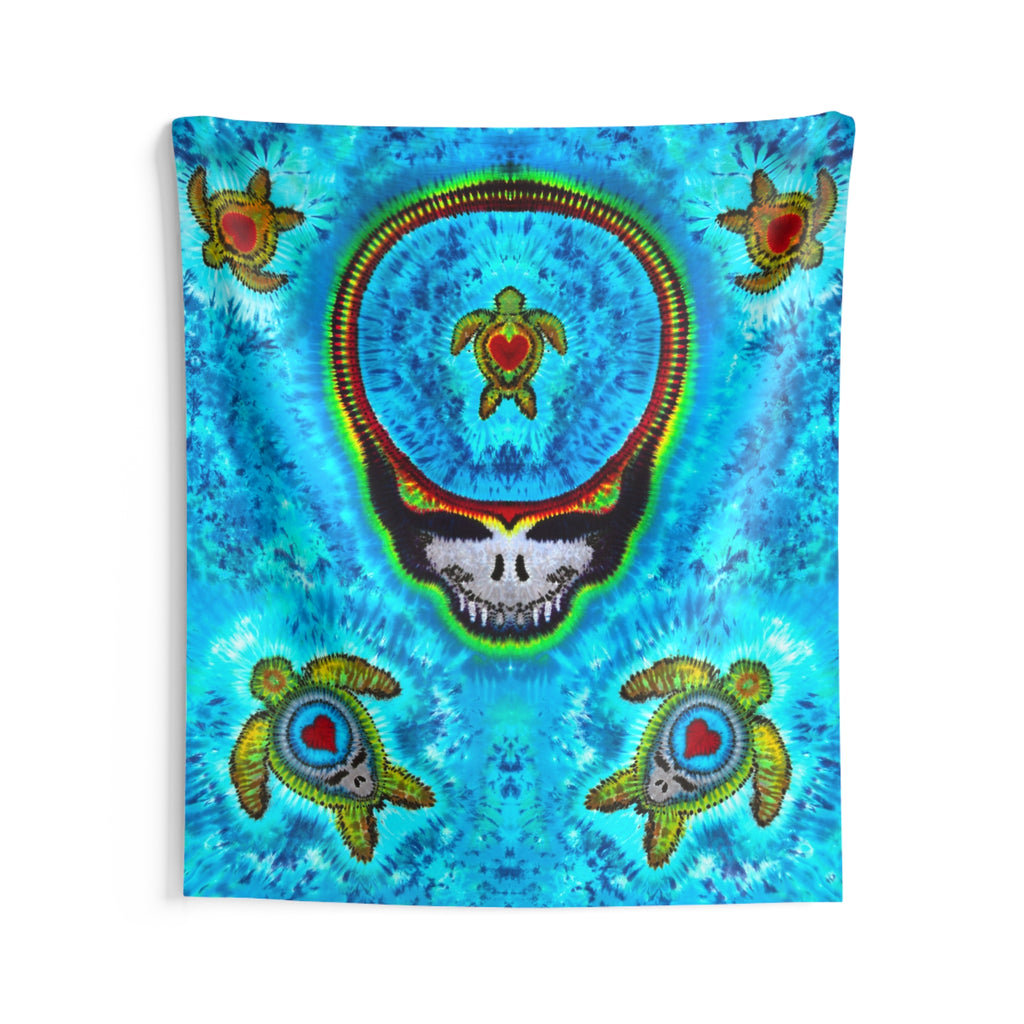 Terrapin Hearts Stealie Tie-Dye Tapestry | JamminOn