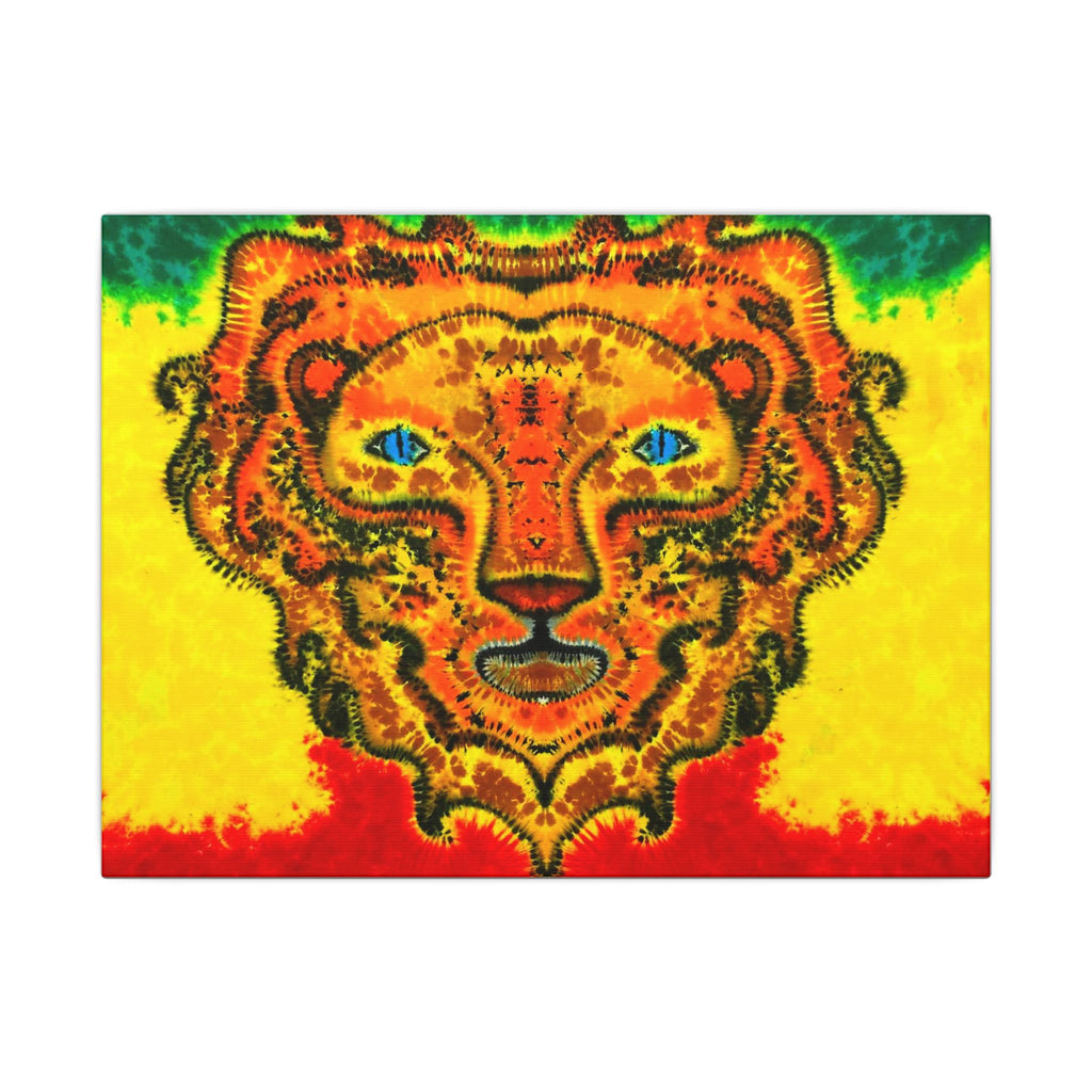 Rasta Lion Tie-Dye Canvas Print | JamminOn