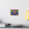 Purple Jerry Bear Chevron Tie-Dye Canvas Print | JamminOn