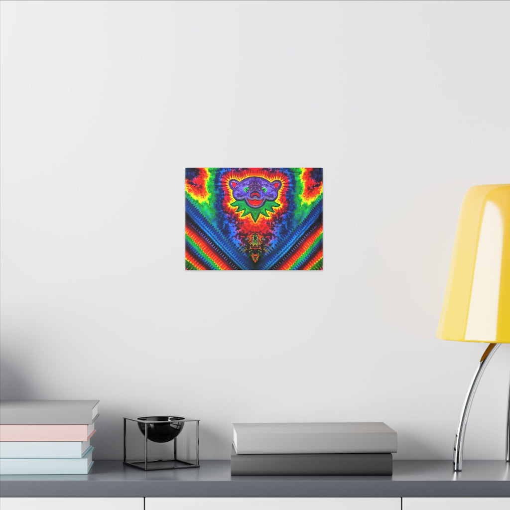 Purple Jerry Bear Chevron Tie-Dye Canvas Print | JamminOn