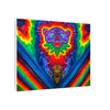 Purple Jerry Bear Chevron Tie-Dye Canvas Print | JamminOn