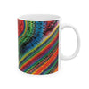 Chevron Rainbow Heart Psychedelic Tie-Dye Coffee Mug | JamminOn
