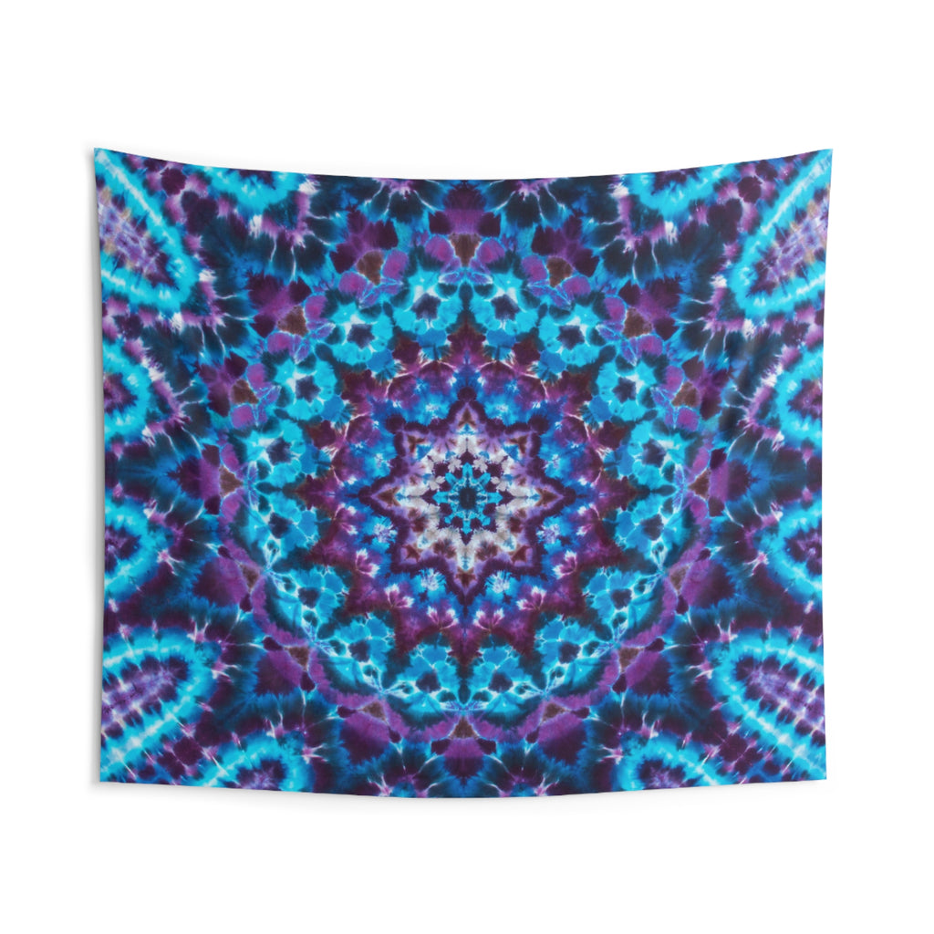 Azure Tie-Dye Psychedelic Wall Tapestry | JamminOn