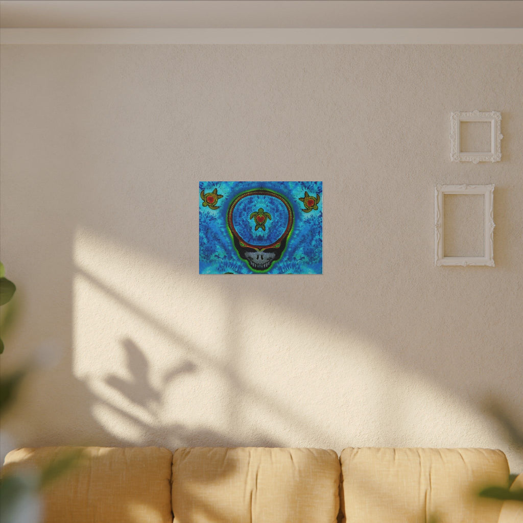 Stealie Turtle Mandala Tie-Dye Canvas Print | JamminOn