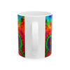 Orange Bear Rainbow Spirals Tie-Dye Ceramic Mug | JamminOn