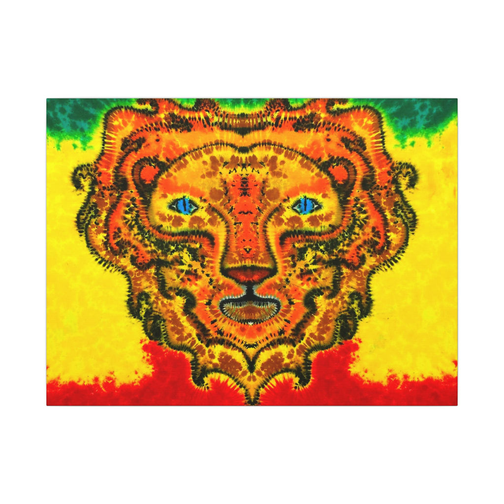 Rasta Lion Tie-Dye Canvas Print | JamminOn