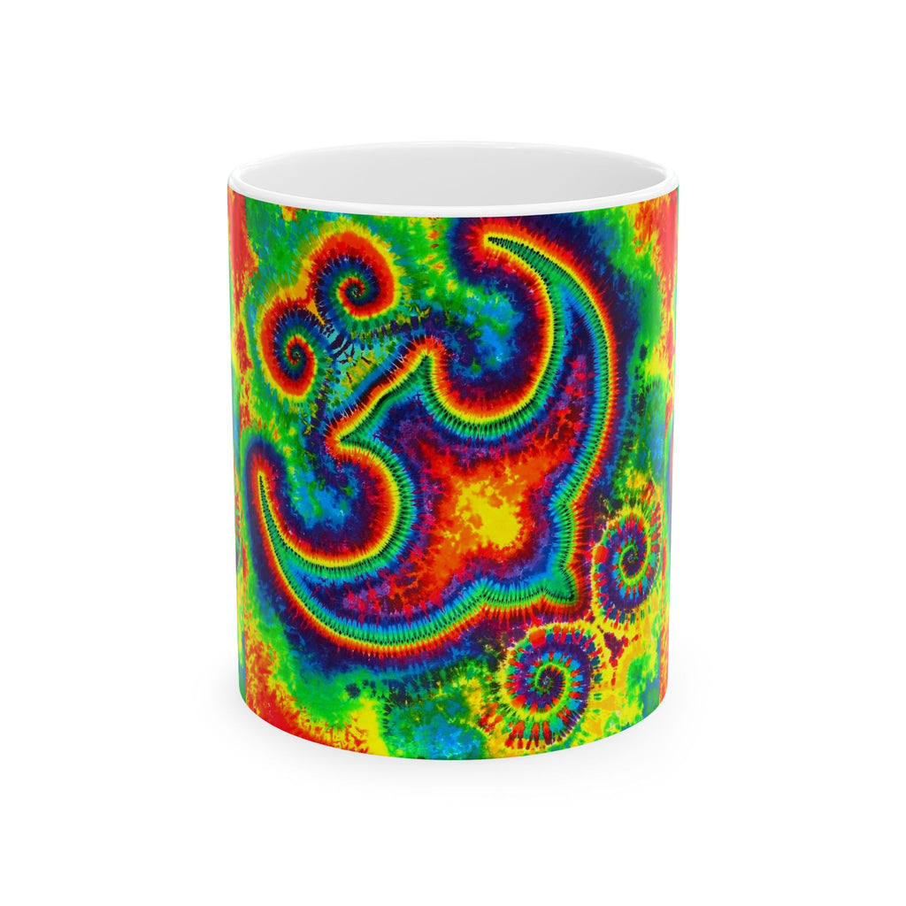 Om Symbol Rainbow Tie-Dye Ceramic Mug | JamminOn