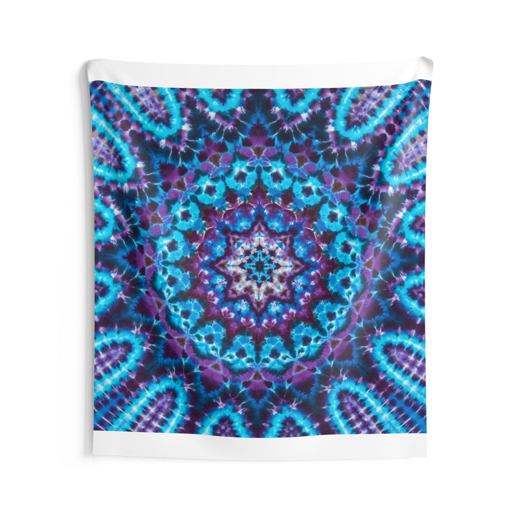 Azure Tie-Dye Psychedelic Wall Tapestry | JamminOn